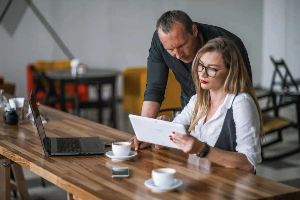 A Man and A Woman Discussing