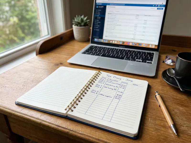 Tax diary and HMRC filing deadlines notebook