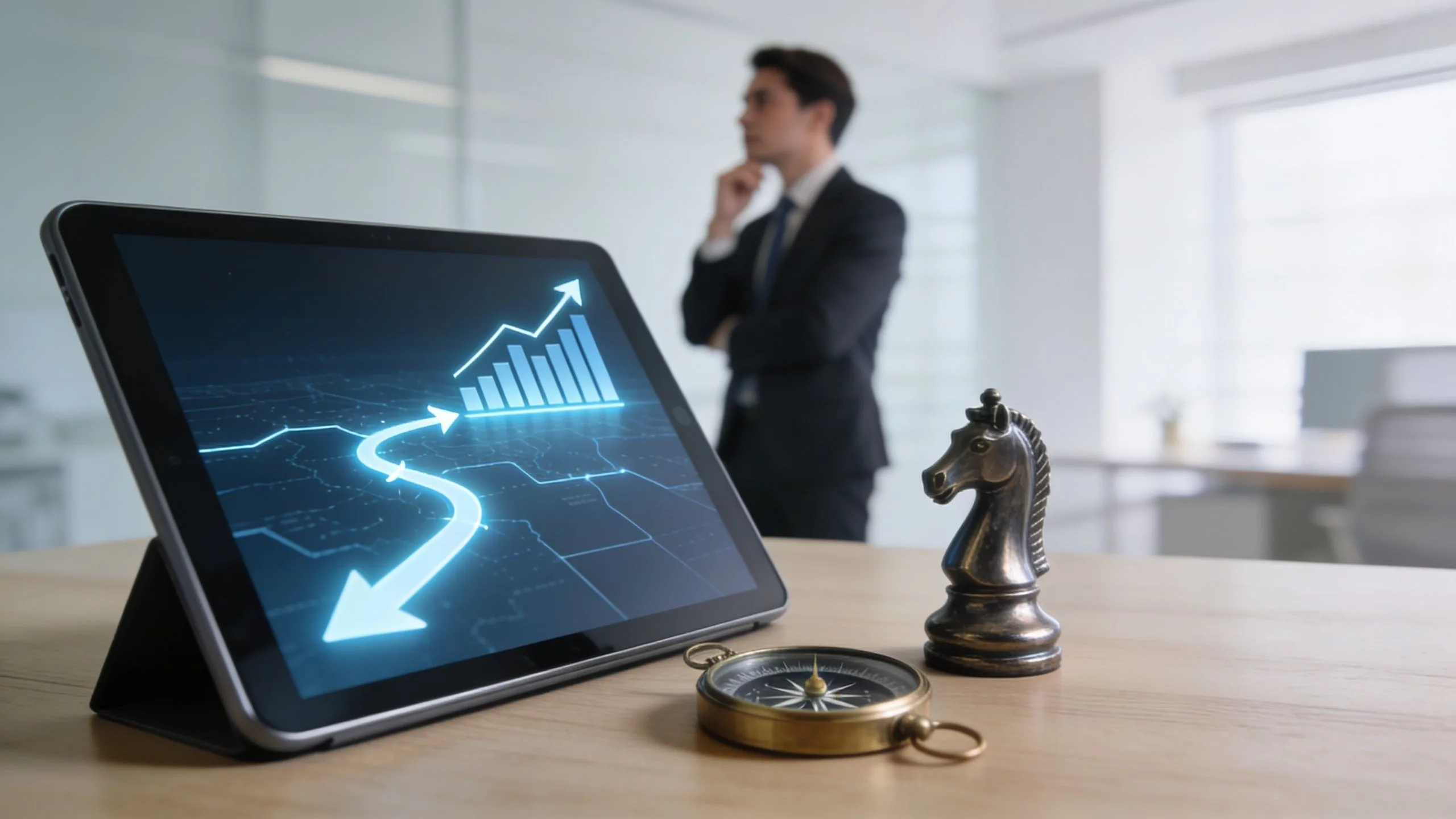 Business growth strategy and financial forecasting concept